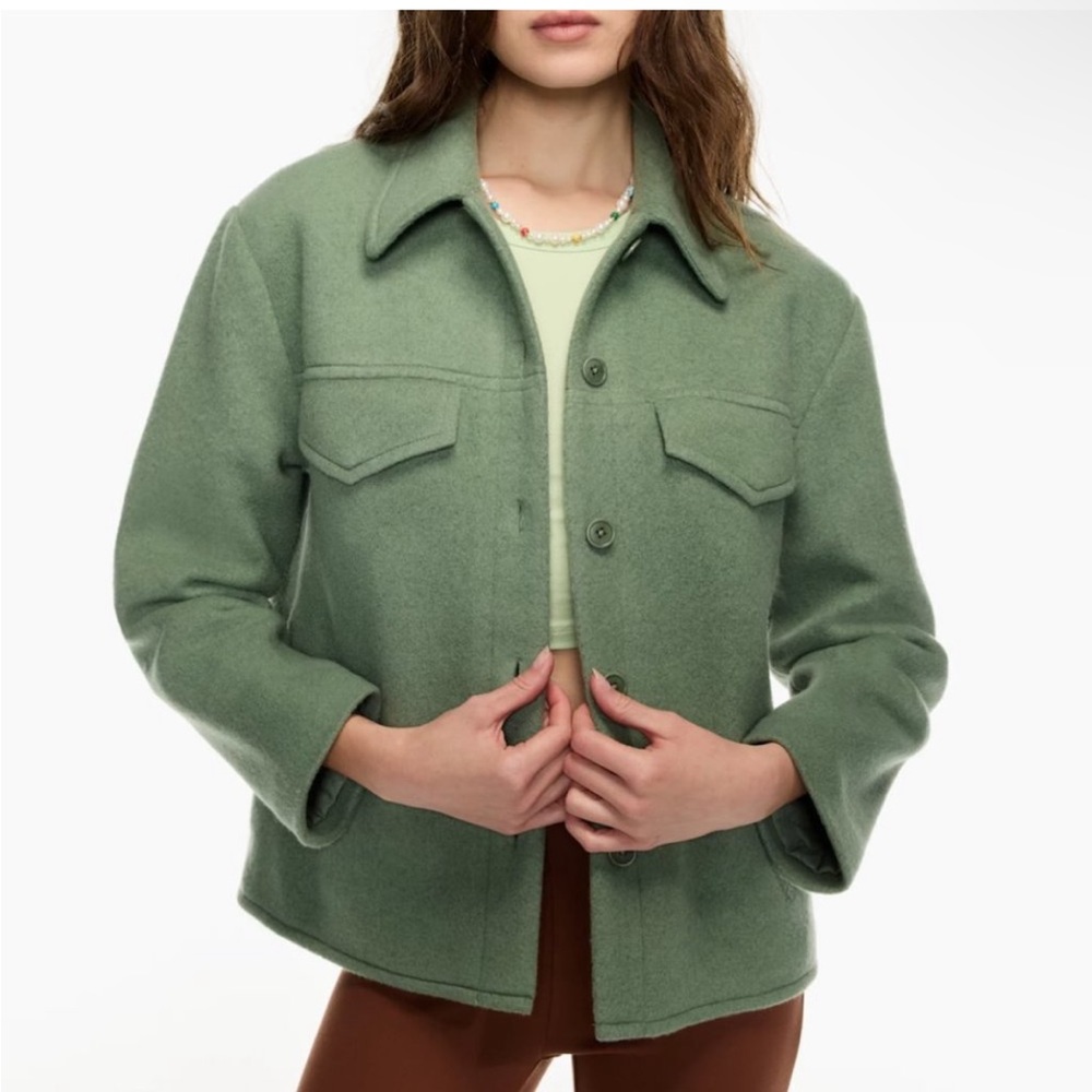 Aritzia Discontinued Color (Sage Frost) Sky Shirt J… Gem